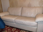 brown leather sofa