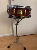 Pearl 13x5" Omar Hakim Signature Snare Drum African Mahogany