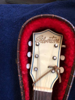 Vintage Mid-50s USA Silvertone 1382L Thin Twin Electric Guitar OSC