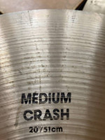 1980’s Zildjian A 20” Crash Drum Set Cymbal. No Cracks, Sounds Amazing
