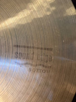 1978 Paiste 14” 2002 black label sound edge hi-hat drum cymbals. Made