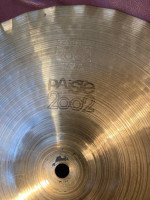 1978 Paiste 14” 2002 black label sound edge hi-hat drum cymbals. Made