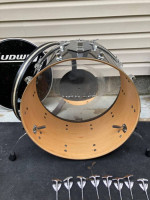 Ludwig 24x14 1980’s Black Cortex Bass Drum