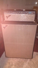 Fender Bassman 100 Silverface 2 channel tube amp w/ matching cab