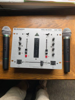 BEHRINGER PRO MIXER DX 100 and TWO WINBEL PRO MIC'S