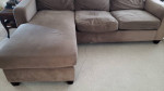 Sofa with Lounger-Taupe color