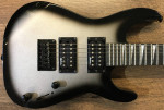 2022 Jackson JS1X Dinky Minion Silver Burst 2/3-Size Electric Guitar
