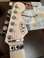 EVH Striped Series Red with Black Stripes