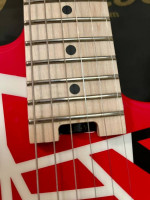 EVH Striped Series Red with Black Stripes