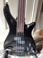 Fretless PJ Bass Guitar Pearl Black Metallic Brand New
