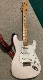 MJT Shell Pink (light) Stratocaster/Partscaster - MIM 50s maple neck