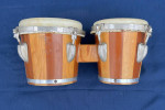 Vintage Bongos w/Tunable Heads 6" + 7" Banded Stave Construction