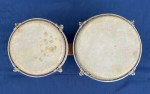 Vintage Bongos w/Tunable Heads 6" + 7" Banded Stave Construction
