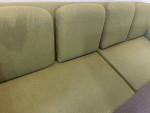 Mid Century Sofa & Lounge Chair Green Fabric