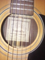 Guitar, guitar stand and extra strings