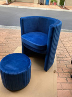 Meridian Navy Blue Velvet Sofa Chair