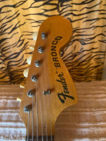 1968 fender bronco original fiesta red paint electric guitar