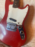 1968 fender bronco original fiesta red paint electric guitar