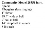 Community Horns (1") pair