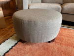 Thayer Coggin Curved Clip Sofa & Ottoman