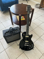 Epiphone Studio LT Ebony Guitar & Fender Mustang V.2 Amp