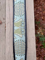 Jodi Head guitar strap + Gibson “Flying V” necktie
