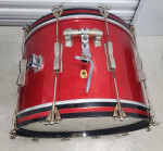 1966 Ludwig Club Date drum set red sparkle 22 14 13