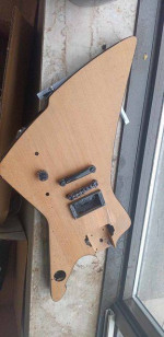2 electric guitar projects BC Rich Warlock and Explorer
