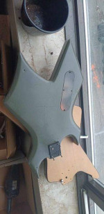 2 electric guitar projects BC Rich Warlock and Explorer