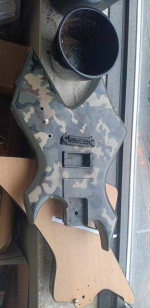 2 electric guitar projects BC Rich Warlock and Explorer