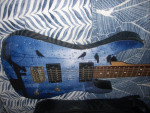 Jackson goth crows reverse headstock guitar with gig bag.