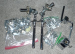 Big lot of drum lugs/tom arms