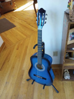Blue Nylon String Guitar, exc cond