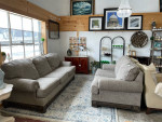 Sofa Set - Gray Sofa and Loveseat