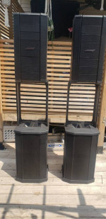 Bose F1 subwoofers and 812 line array tops.