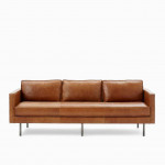 West Elm Axel Leather Sofa 89" Opened box
