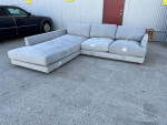 West Elm Haven 2 Piece Terminal Chaise Sectional Sofa (Canvas, Gray)