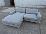 West Elm Eddy Flip Sofa Sectional ( Canvas, Gray)