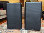 QSC K12.2 speakers with bags