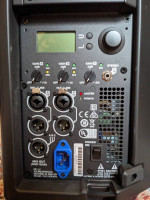 QSC K12.2 speakers with bags