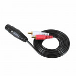 1.5m/ 5ft Stereo Audio Splitter Patch Y Cable Cord XLR Female-RCA MALE