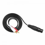 1.5m/ 5ft Stereo Audio Splitter Patch Y Cable Cord XLR Female-RCA MALE