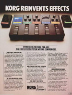 80’s KORG PME-40X Modular Effects Pedalboard Made In Japan