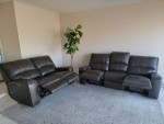 Leather Power Reclining Sofa and Loveseat
