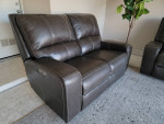 Leather Power Reclining Sofa and Loveseat