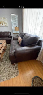 Leather Sofa & Chair Set / Couches - Set $150