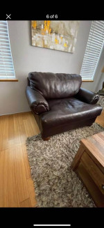 Leather Sofa & Chair Set / Couches - Set $150