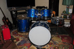 Vintage Ludwig Drum Set-1967-Blue Sparkle