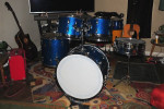 Vintage Ludwig Drum Set-1967-Blue Sparkle