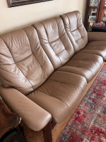 Norwegian design Stressless High back 3-seat leather Sofa